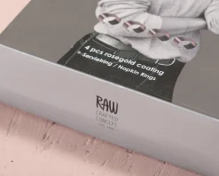 Aida Raw servetthållare roséguld, set om 4