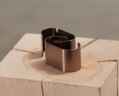 Aida Raw servetthållare roséguld, set om 4