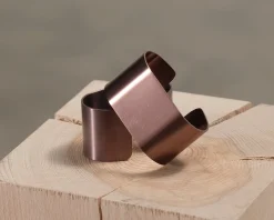 Aida Raw servetthållare roséguld, set om 4