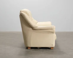 BD Möbel 2-sits lädersoffa krämfärgad