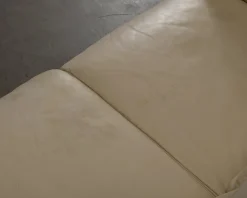BD Möbel 2-sits lädersoffa krämfärgad