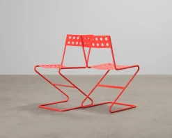 Bebó Objects Zola stol röd, set om 2 st