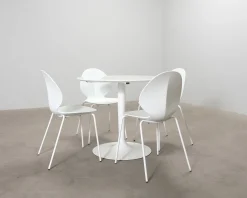 Calligaris matgrupp inkl. bord och 4 stolar vit