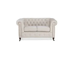 Chesterfield Deluxe 2-sits soffa beige