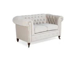 Chesterfield Deluxe 2-sits soffa beige