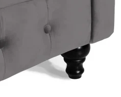 Chesterfield Lyx 3-sits soffa grå