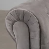Chesterfield Lyx 2-sits soffa i sammet grå