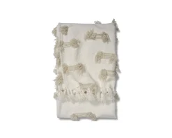 Classic Collection Pläd Rope filt 130 x 170 cm vit