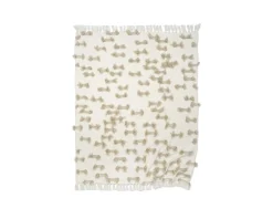 Classic Collection Pläd Rope filt 130 x 170 cm vit