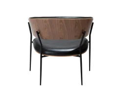 Dan-Form Crib loungestol svart / valnöt