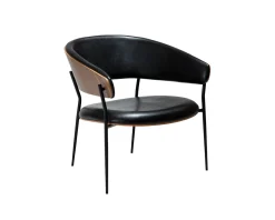 Dan-Form Crib loungestol svart / valnöt