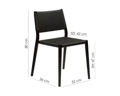 Dan-Form Loop matstol svart
