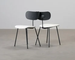 Decotique Habit matstol svart / vit, set om 2