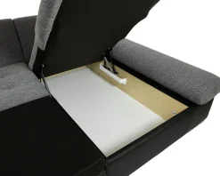Dewitt 3-sits U-bäddsoffa svart