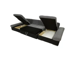 Dewitt 3-sits U-bäddsoffa svart