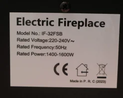 Elektrisk kamin svart