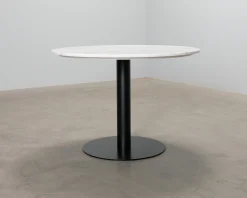 Estelle matbord ø 106 cm vit marmor
