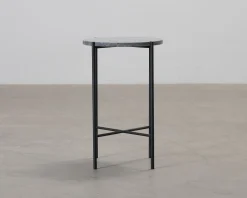FeelDesign Bistro sidobord ø 38 cm grå marmor