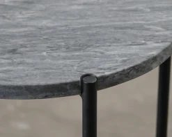 FeelDesign Bistro sidobord ø 38 cm grå marmor