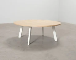 FeelDesign Freddy soffbord ø 115 cm oak / vit