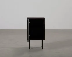 FeelDesign Straight nattduksbord svart / mörkbrun