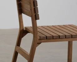 Feel Design Stripe trädgårdsstol teak, set om 2