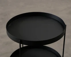 FeelDesign Zet sidobord ø 40 cm svart