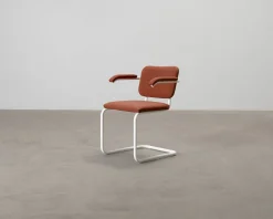 Knoll Cesca stol med armstöd terrakotta / vit