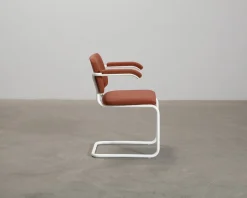 Knoll Cesca stol med armstöd terrakotta / vit