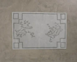 Layered Chinoiserie ullmatta blå 180 x 265 cm
