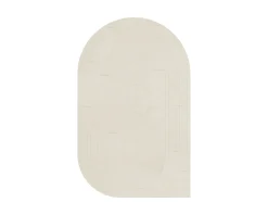 Layered Circular ullmatta 180 x 270 cm Bone White