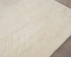 Layered Circular ullmatta 180 x 270 cm Bone White