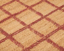 Layered Strata Braided Jute matta 140 x 200 cm Burgundy