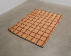 Layered Strata Braided Jute matta 140 x 200 cm Burgundy