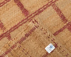 Layered Strata Braided Jute matta 140 x 200 cm Burgundy