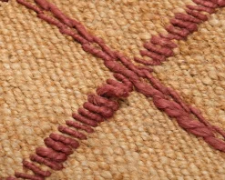 Layered Strata Braided Jute matta 140 x 200 cm Burgundy