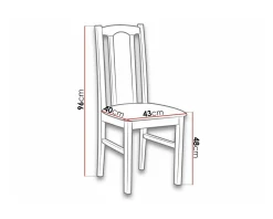 Luft matstol brun, set om 5