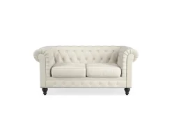 Manor House Chesterfield Lyx 2-sits soffa beige