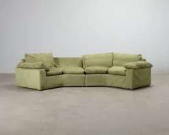 Meridiani 4-sits soffa grön