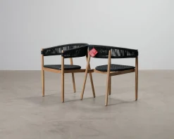 Miara trädgårdsstol svart, set om 2