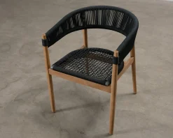 Miara trädgårdsstol svart, set om 2