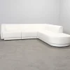 Micadoni Miley 4-sits hörnsoffa naturvit