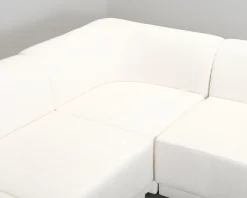 Micadoni Miley 4-sits hörnsoffa naturvit