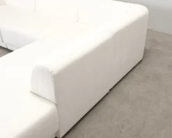 Micadoni Miley 4-sits hörnsoffa naturvit