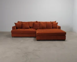 Mio Rossi 3-sits soffa med divan orange