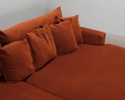 Mio Rossi 3-sits soffa med divan orange