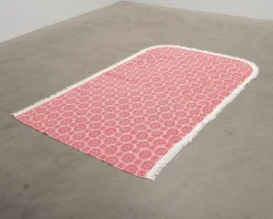 Mönstrad matta 150 x 239 cm röd
