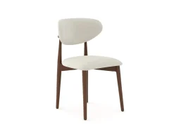 Molly matstol beige / valnöt, set om 2 st