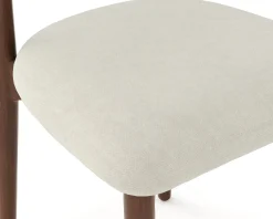 Molly matstol beige / valnöt, set om 2 st
