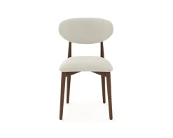 Molly matstol beige / valnöt, set om 2 st